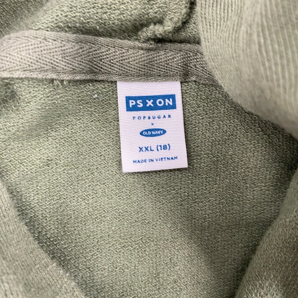 Old Navy PopSugar Bart Simpson Hoodie Kids XXL 18 Green‎ Sweatshirt Chenille